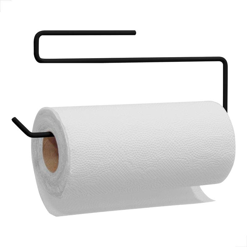SUPORTE PARA ROLO DE PAPEL TOALHA PARA PRATELEIRA DE ENCAIXAR PRETO