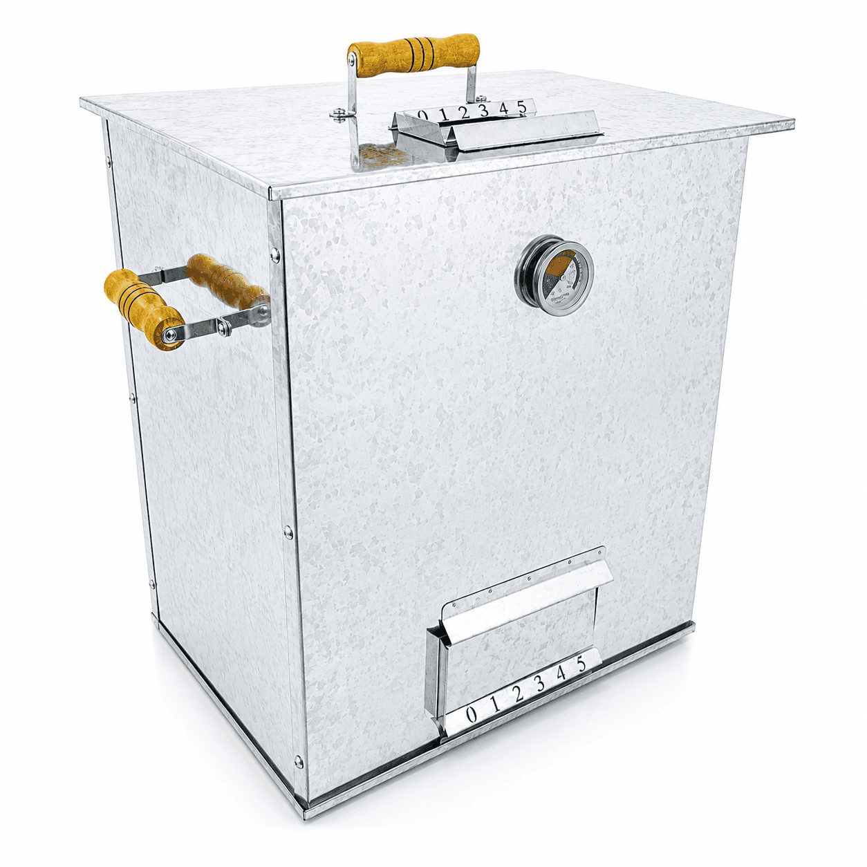 Defumador De Carnes Caseiro 7kg Aço Galvanizado C/ Termômetro