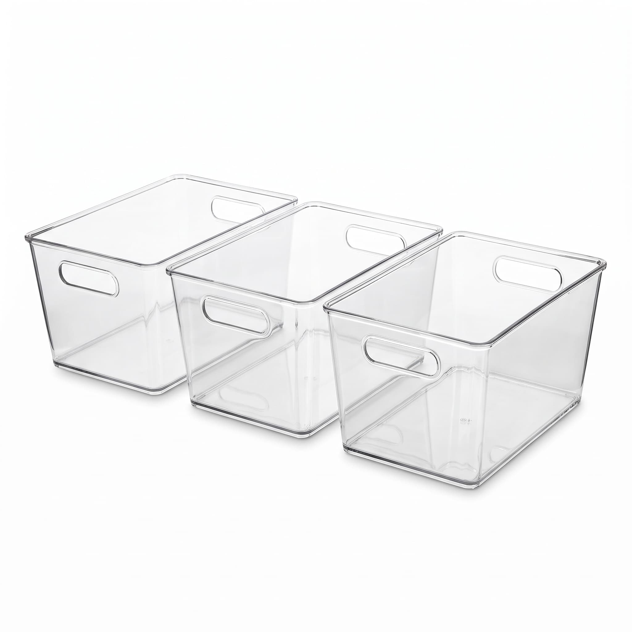 Conjunto com 3 Organizadores Stack Member's Mark - Cestos Empilháveis Transparentes