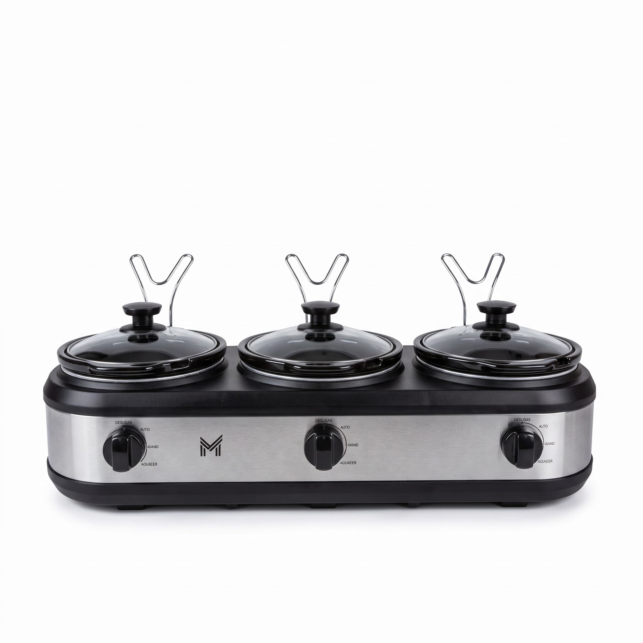 Triplo Buffet Slow Cooker Inox Member's Mark 127V - 3 Panelas de Cerâmica 2,4L