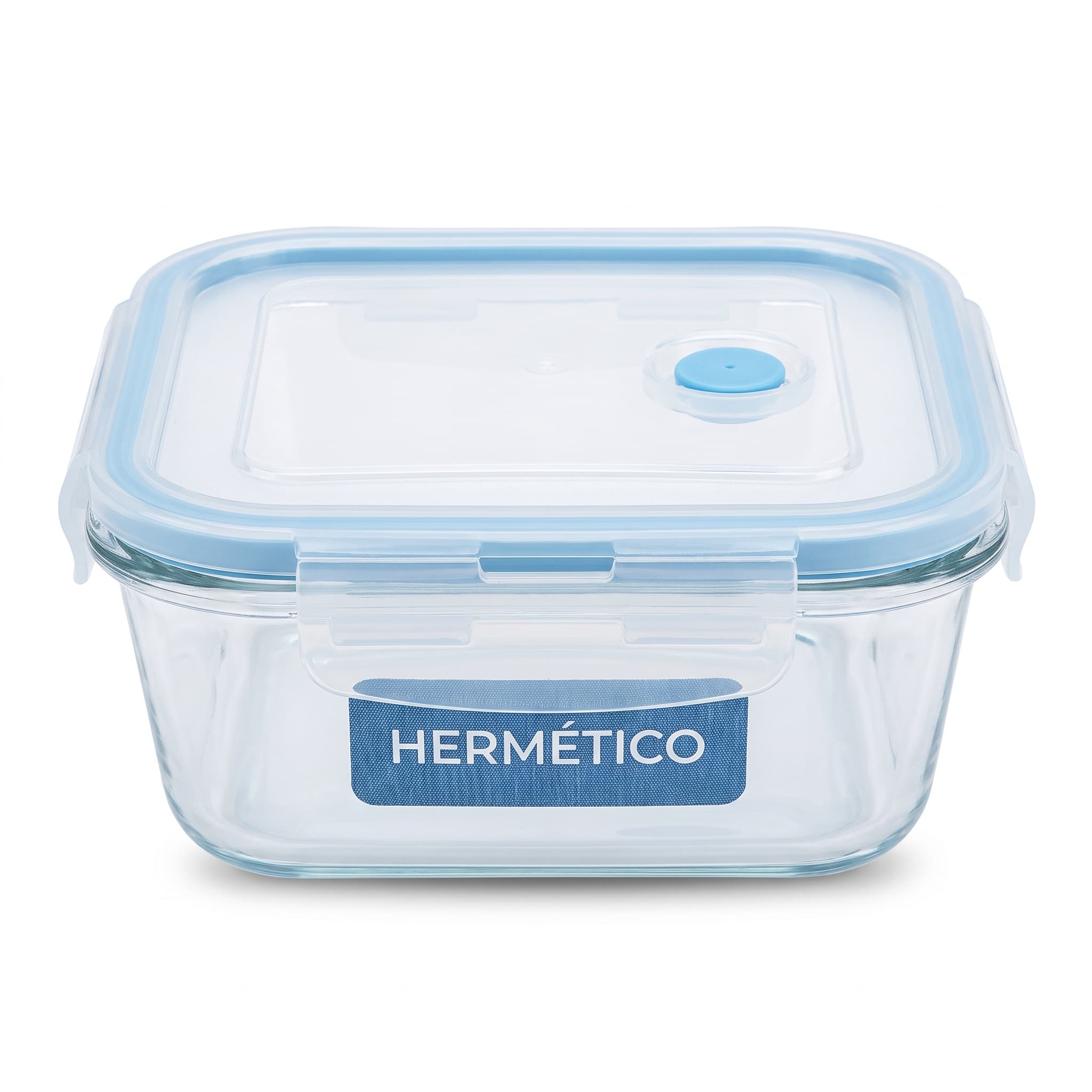 Pote de Vidro Hermético Quadrado Quality House 320ml