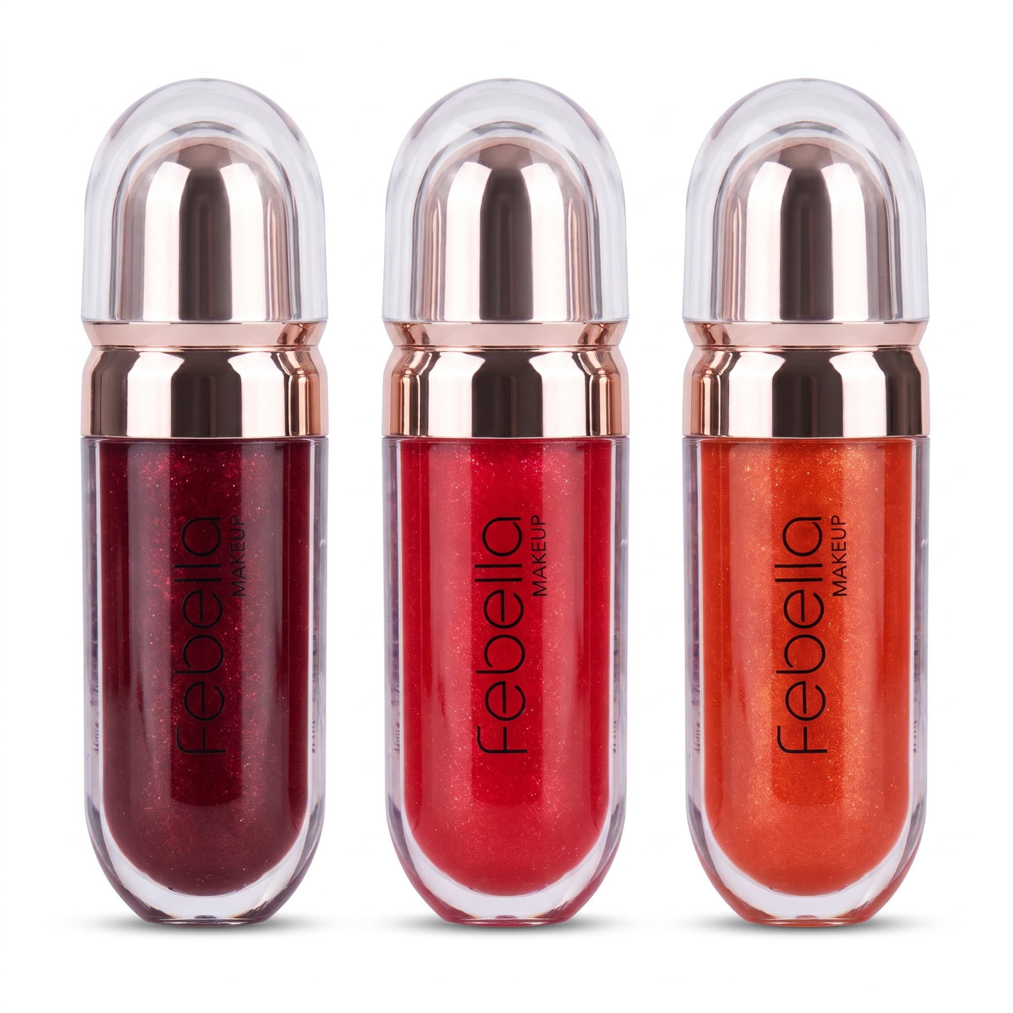 Gloss Labial 3D Super Brilhante Febella Makeup - Cores Sortidas
