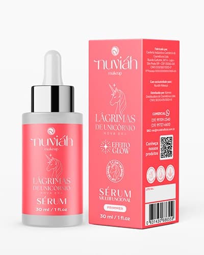 Sérum Facial Multifuncional Lágrimas de Unicórnio Nuviáh 30ml Efeito Glow