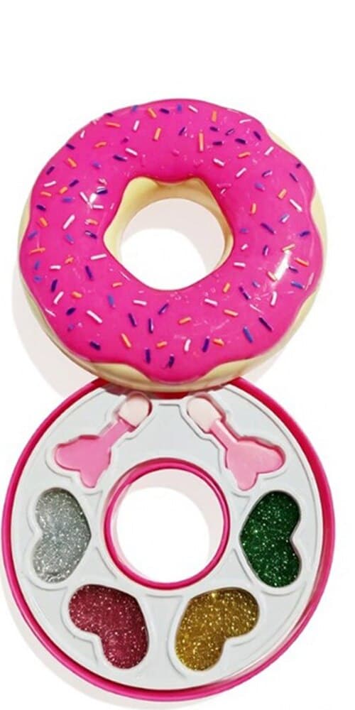 Estojo de Maquiagem de Brinquedo Donut com Sombra e Pincel para Boneca