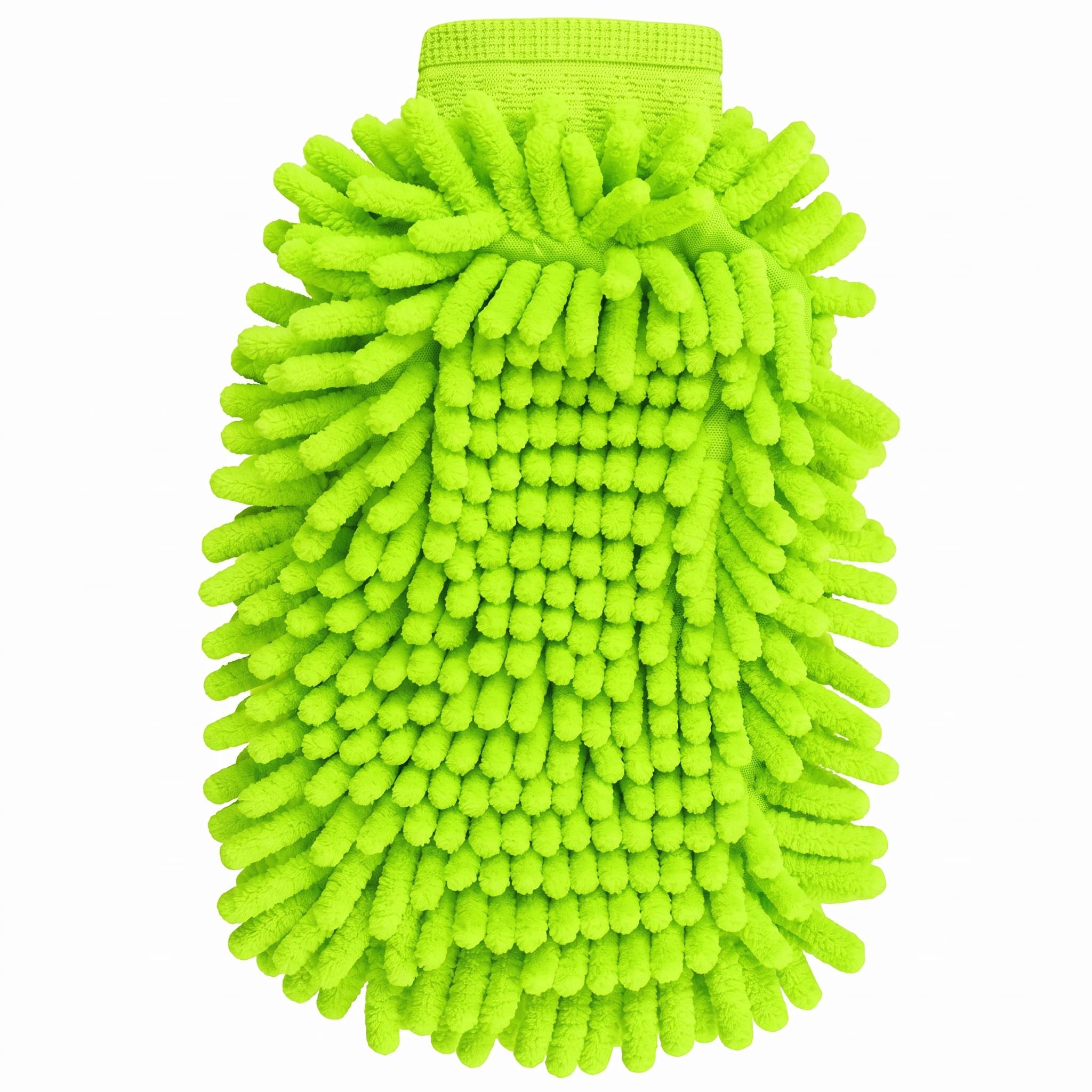 Luva de Microfibra Chenille para Limpeza Multiuso Verde 25x14cm
