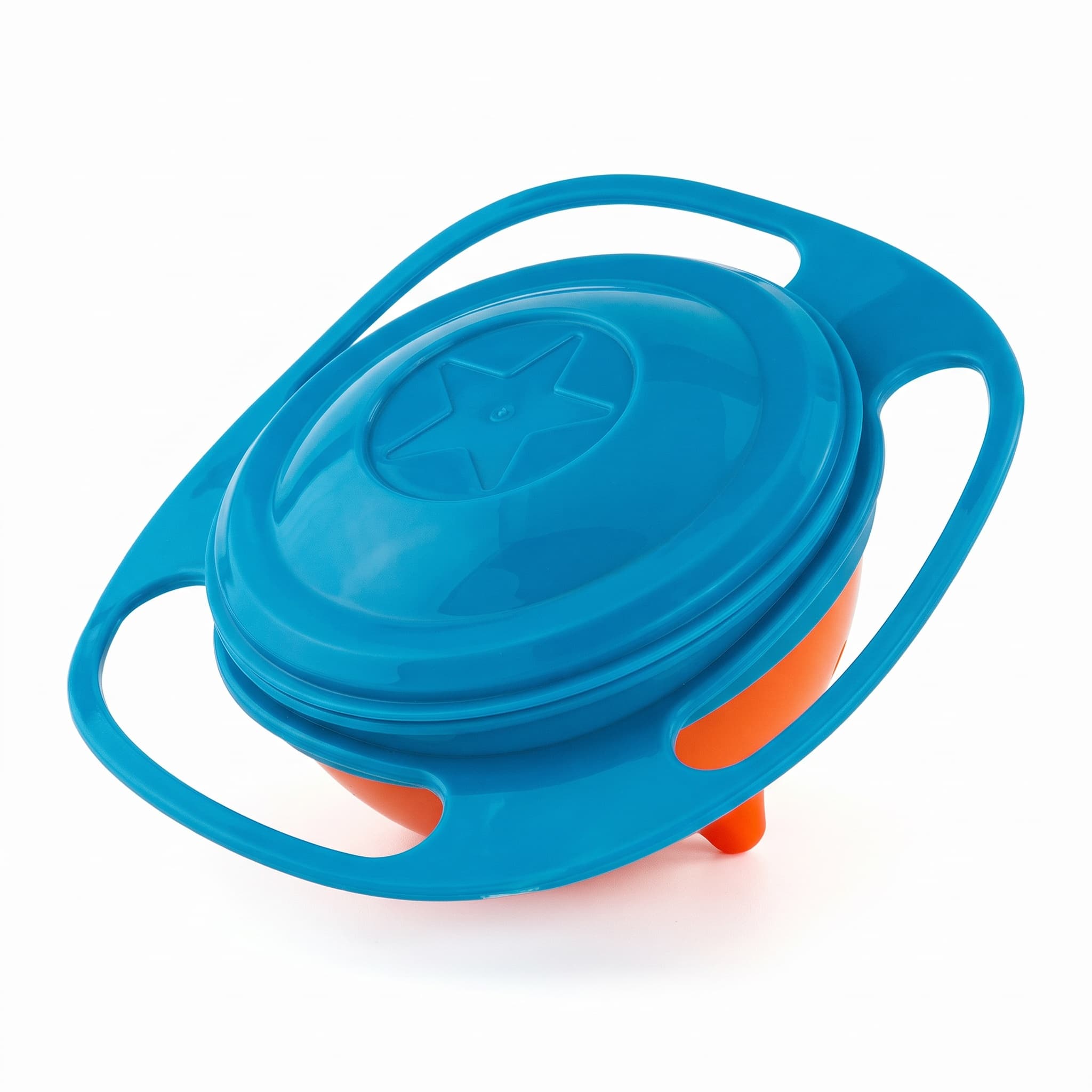 Tigela Giratória Anti Derramamento 360° de Plástico Prato Infantil 17cm