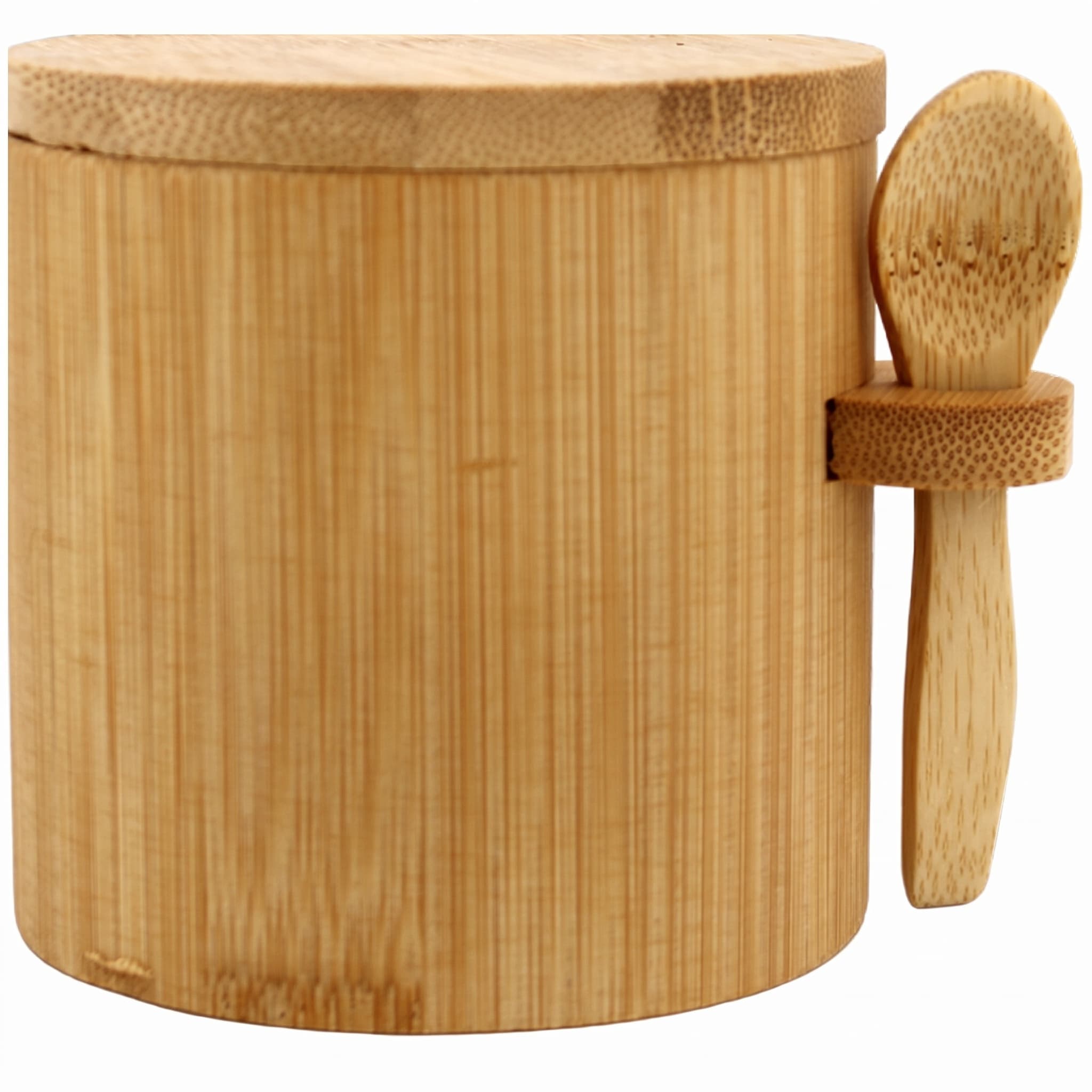 Pote de Bambu com Tampa e Colher 340ml