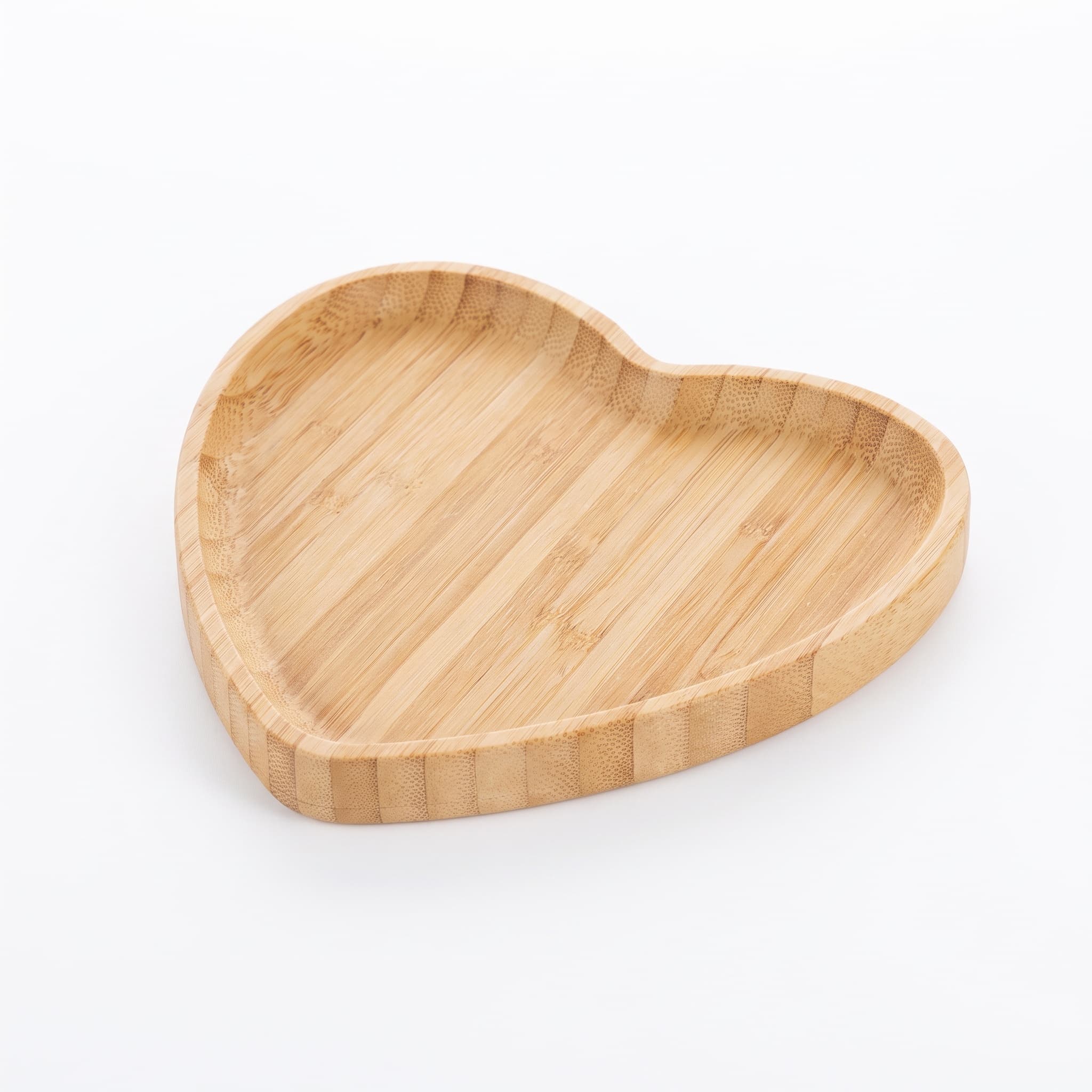 Bandeja de Bambu Coração Heart 12,5x12,5cm Lyor
