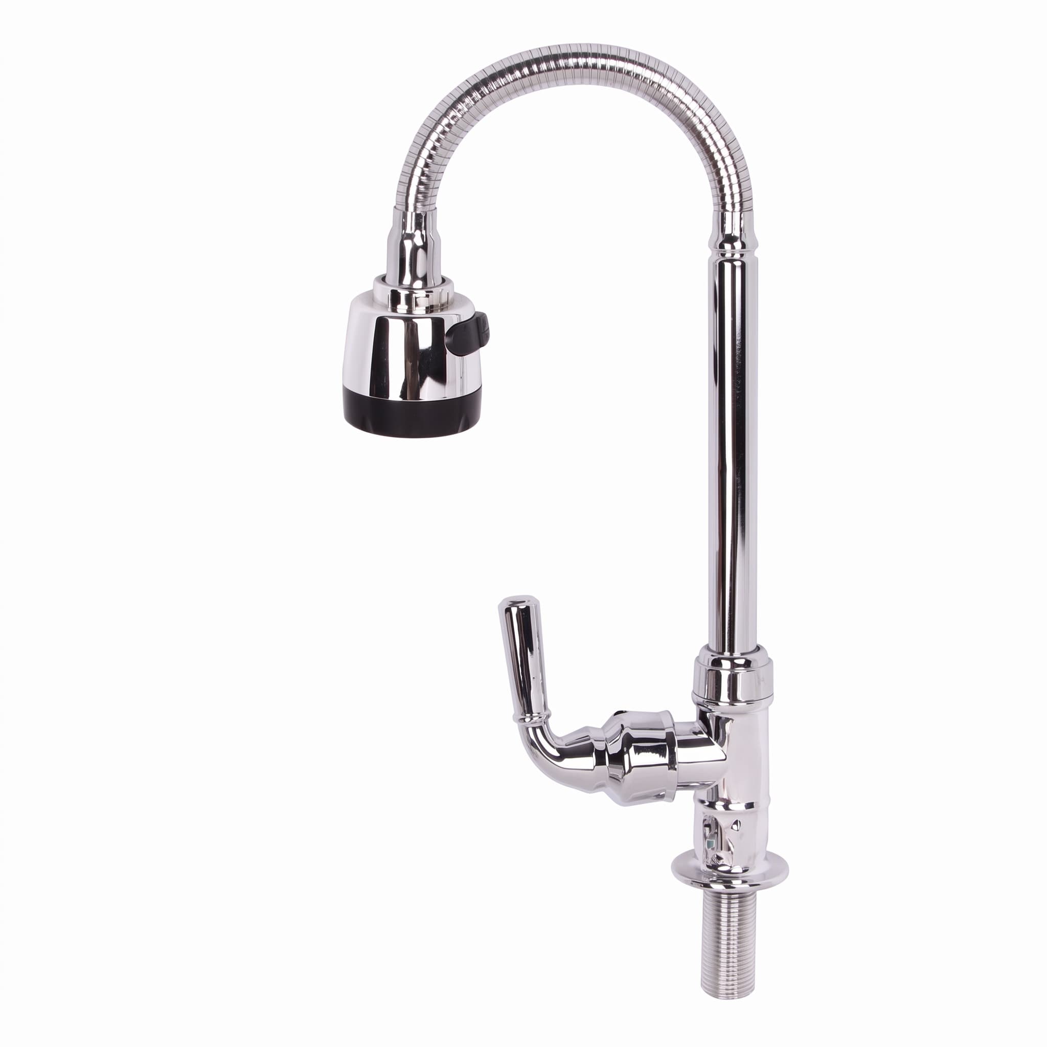 Torneira Cromada Giratória com Ducha Flexível Gourmet de Mesa 53cm