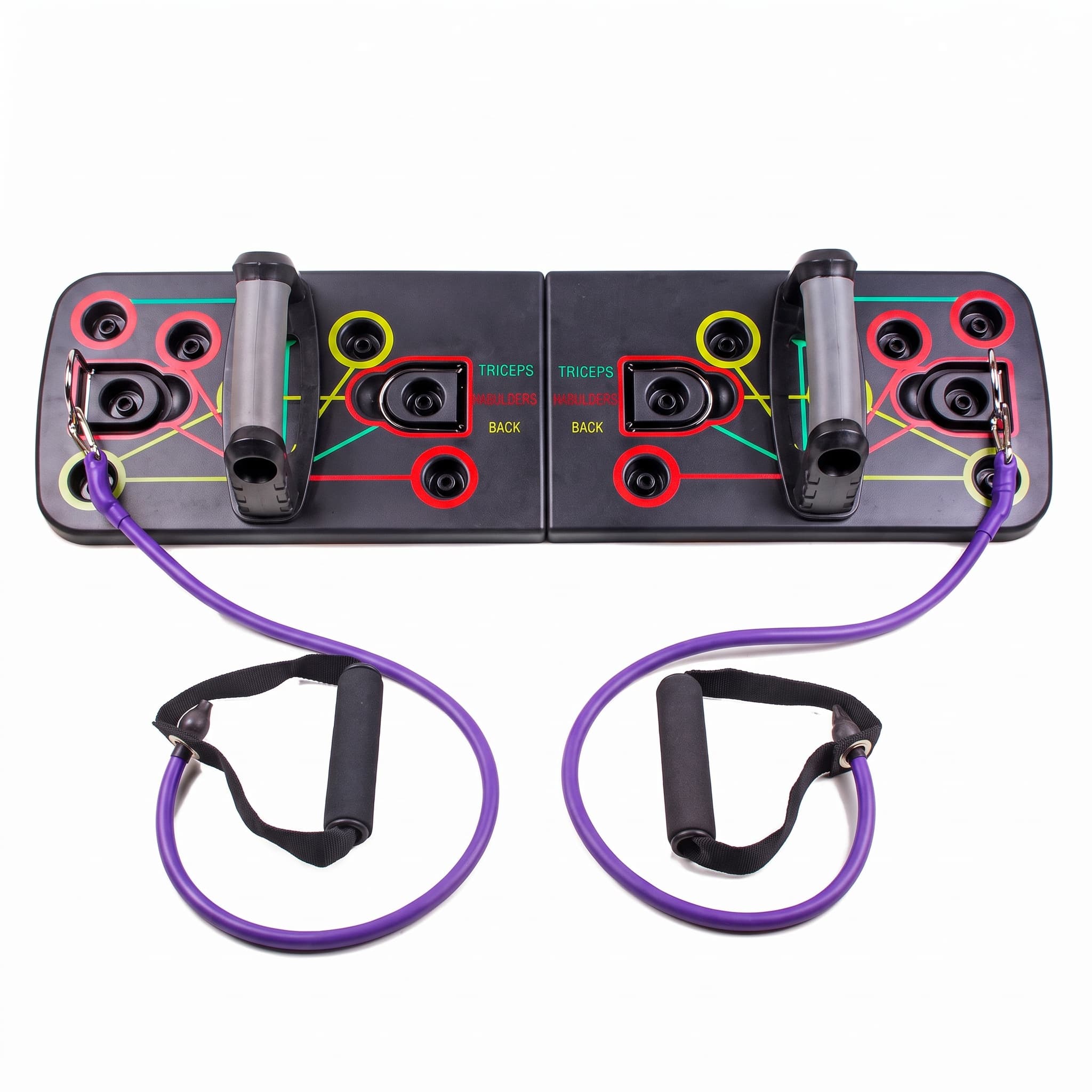 Prancha para Exercício com Elástico de Tensão Push Up Board