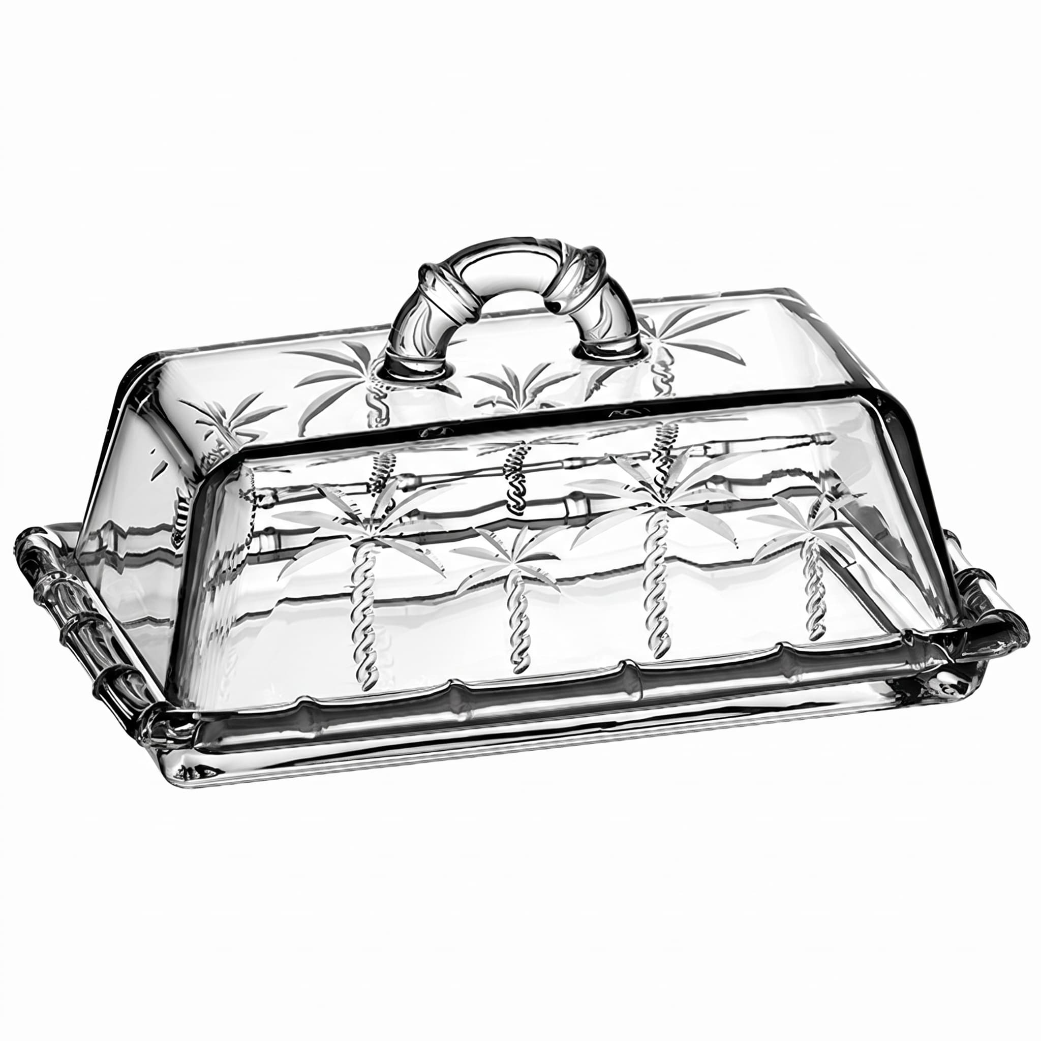 Manteigueira de Vidro Retangular com Tampa Linha Servir Trancoso Premium 16x8x8cm