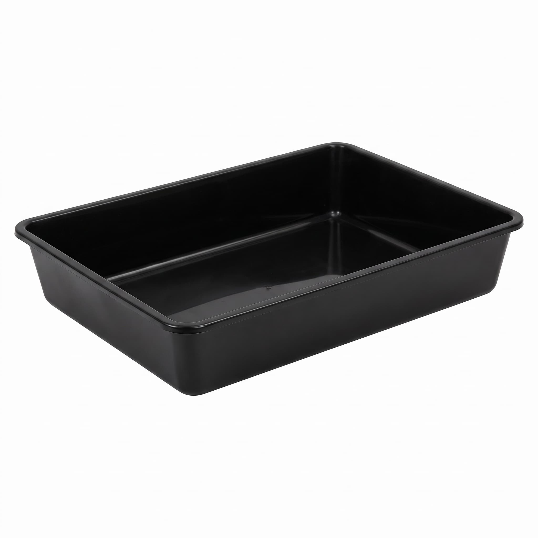 Bandeja Sanitária para Gatos de Plástico Preta 7L 44x30x7cm