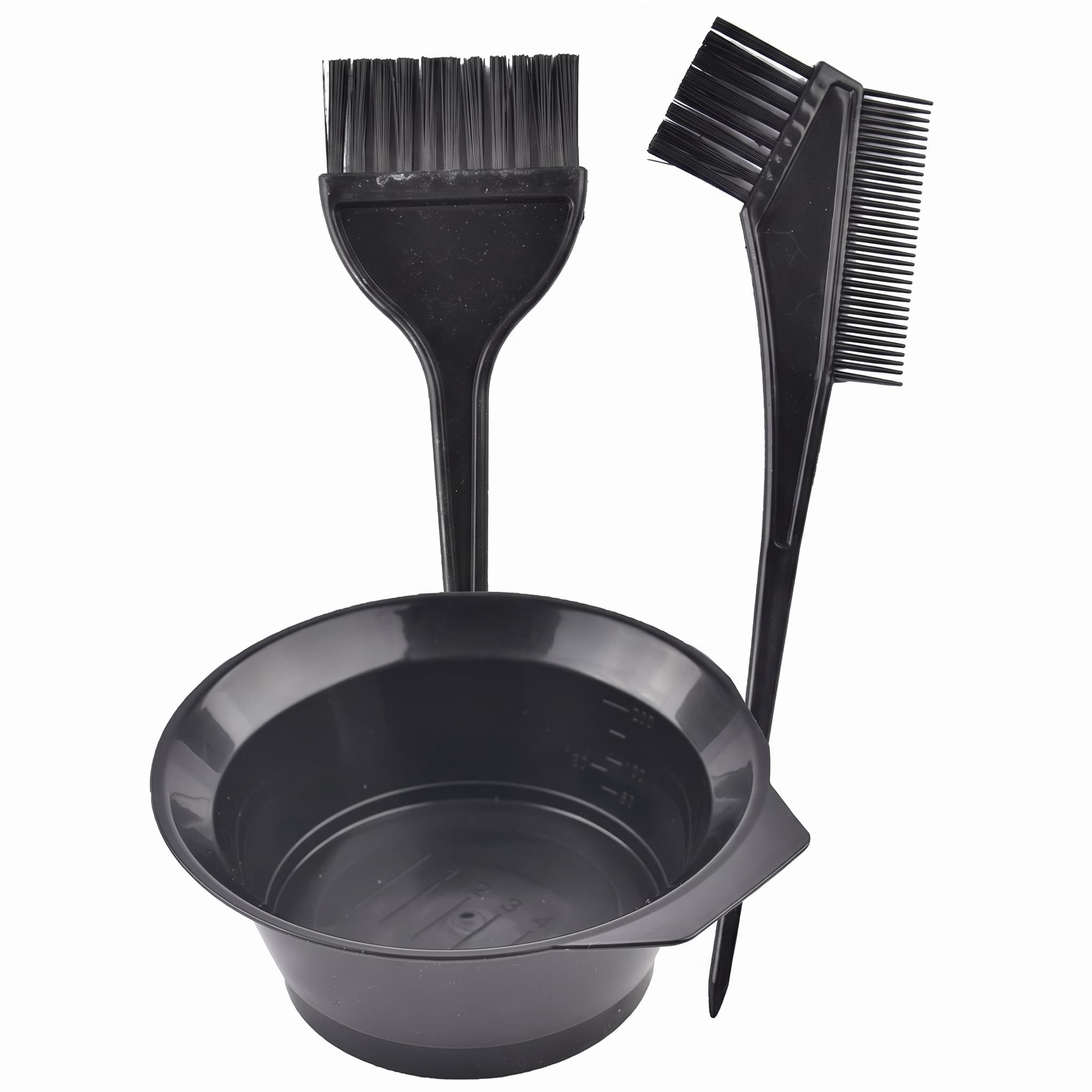 Kit para Tintura de Cabelo 3 Peças com Pote 300 ml, Pincel e Pente Wellmix