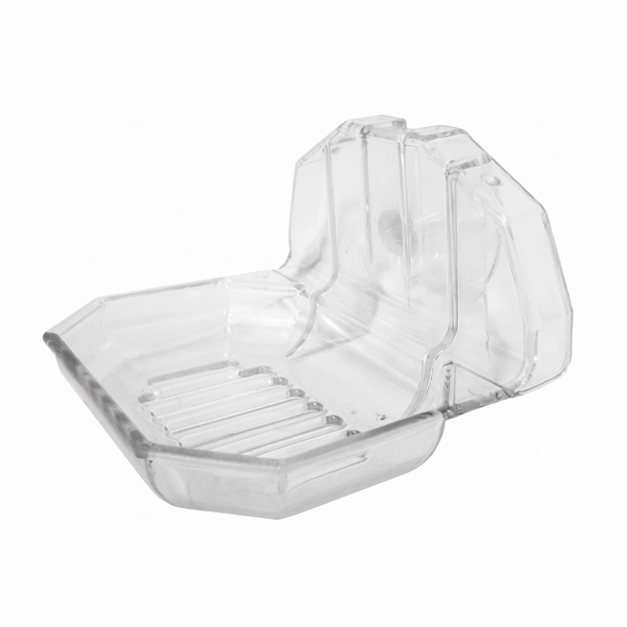 Saboneteira de Parede de Acrílico Transparente com Ventosa 12x10 cm Maxximo