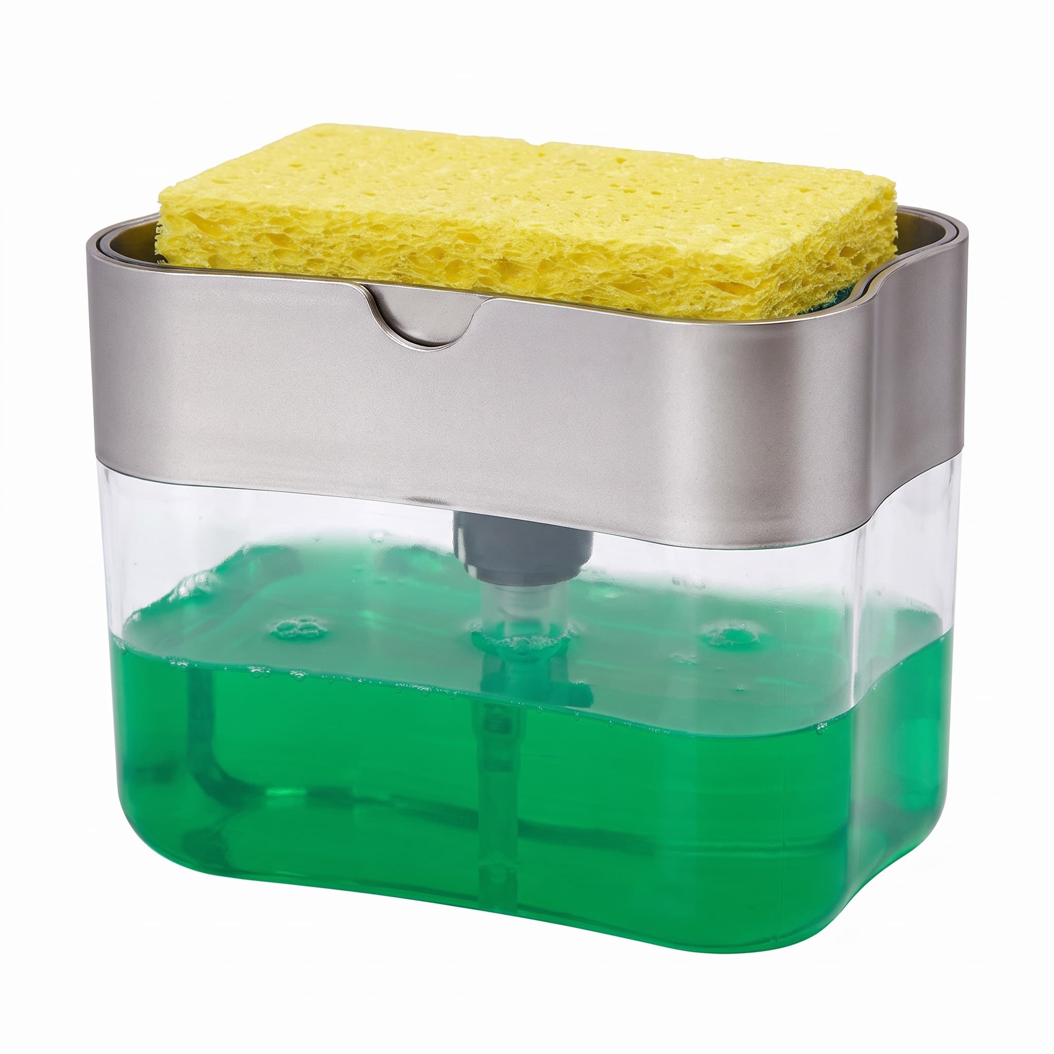 Dispenser Porta Detergente 520 ml com Esponja 13x11x10,5 cm Bons Cheff