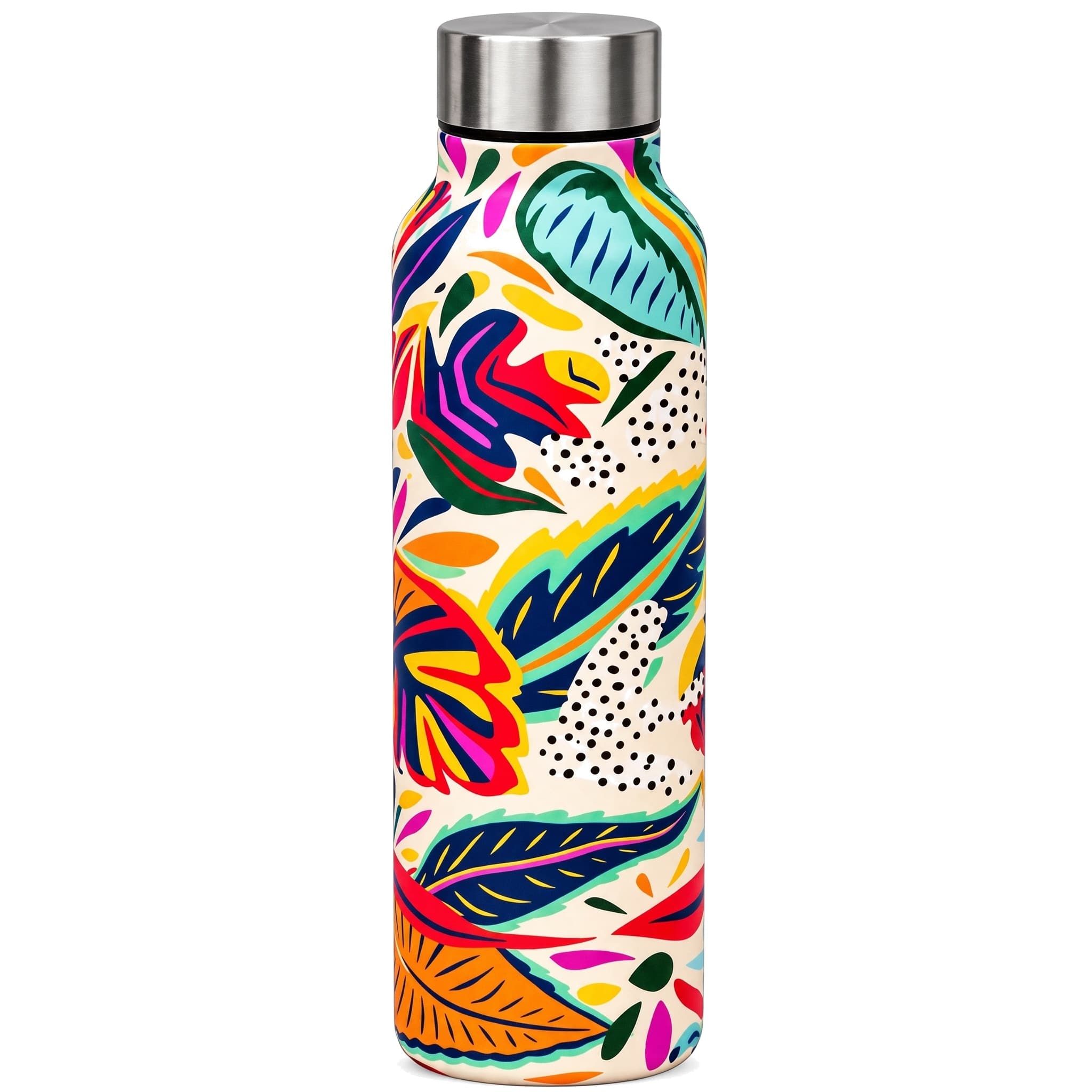 Garrafa Squeeze de Inox Tropical com Tampa 800 ml Dcarte