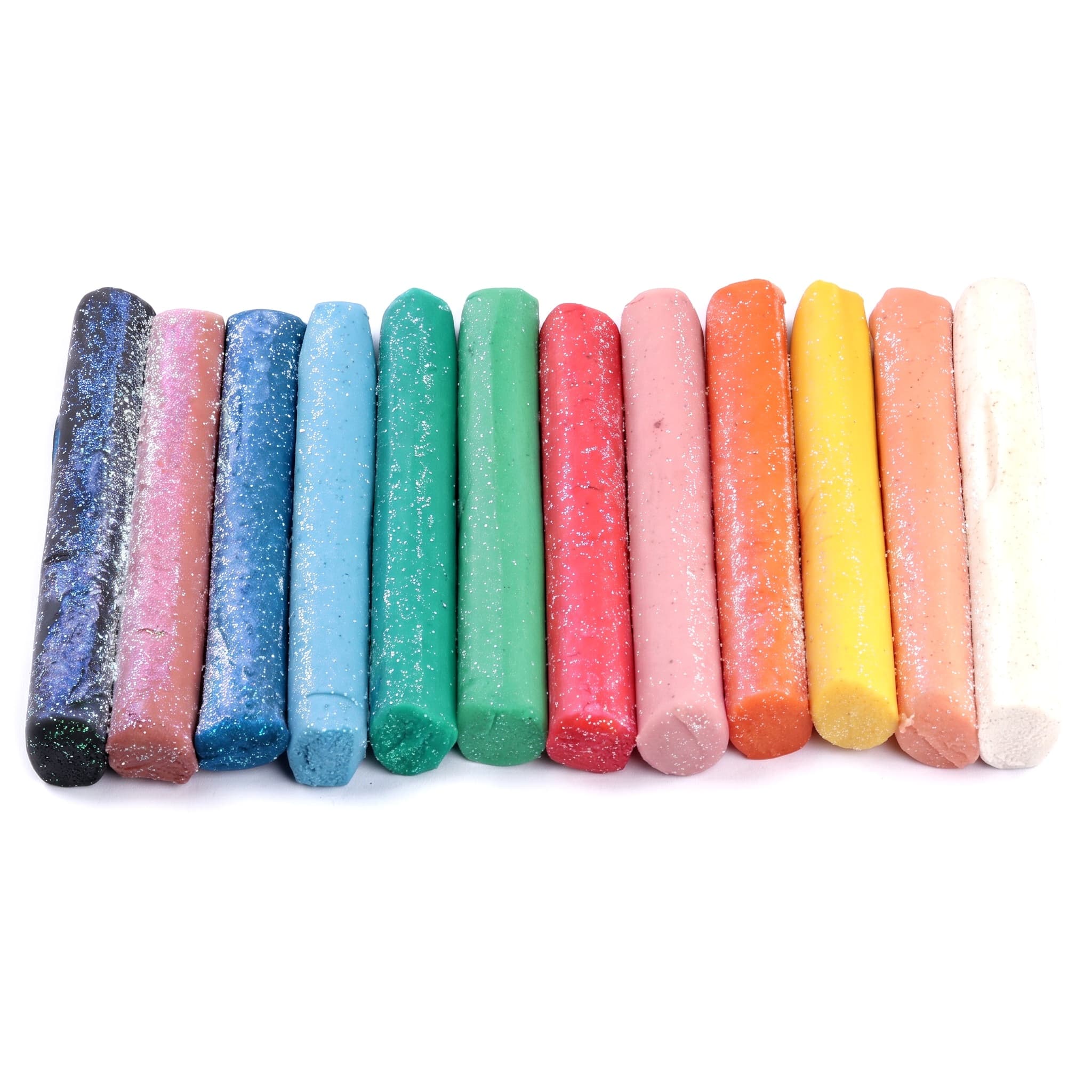 Massinha de Modelar com Glitter 12 Cores 180 g Alcalex
