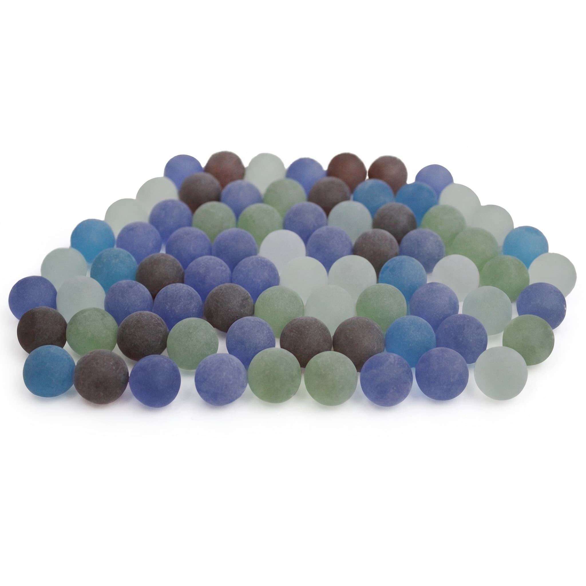 Enfeite Decorativo Bolinha de Gude de Vidro Fosca com 100 Peças 1,6 cm Bons Cheff
