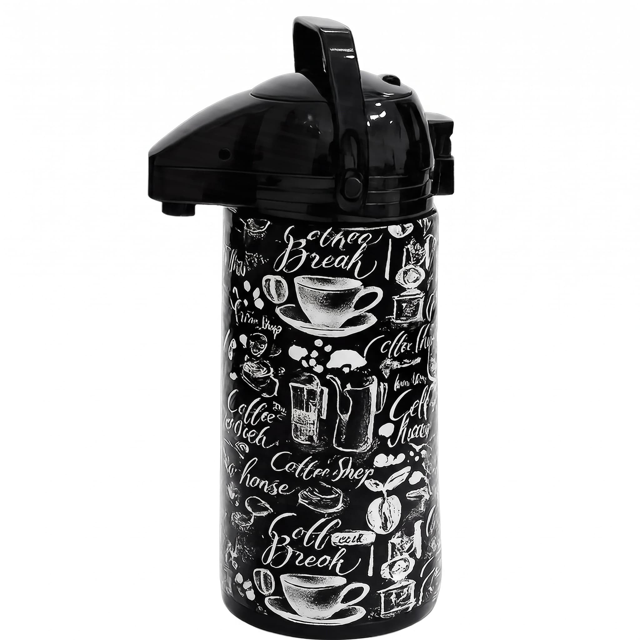 Garrafa Térmica de Inox com Ampola de Vidro e Trava na Tampa Open/Close Damasco Coffee 1L Istok