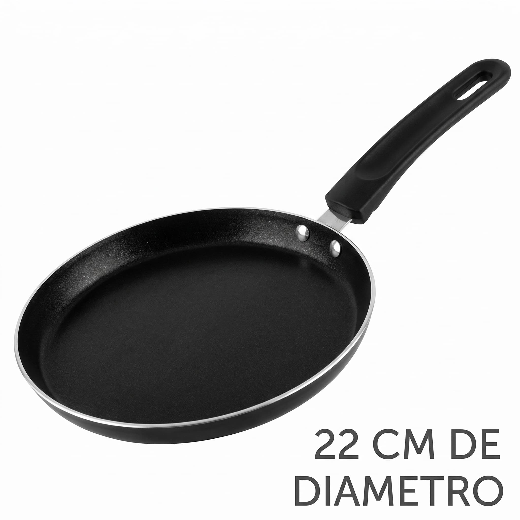 Frigideira Panquequeira Tapioqueira Antiaderente de Cerâmica 22 cm com Cabo de Silicone SQ
