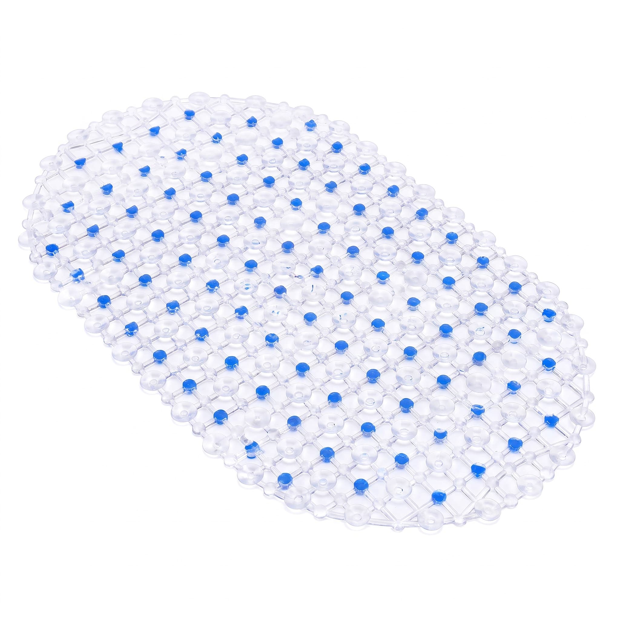 Tapete de Piso de PVC Oval para Banheiro com Ventosa Colors 64x34 cm Fu Xing