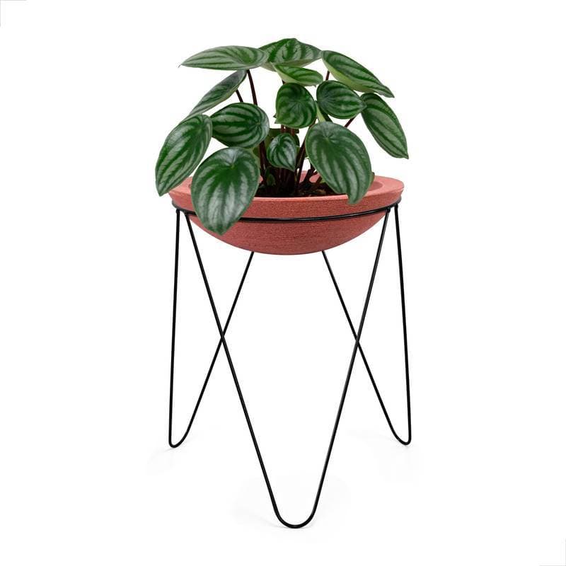 SUPORTE VASO TRIPÉ MÉDIO PRETO