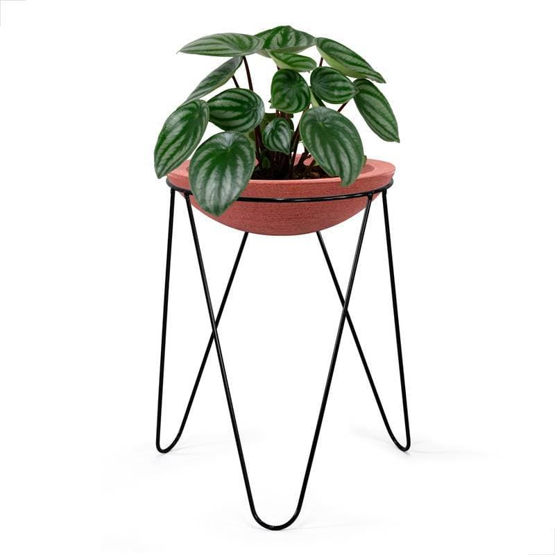 SUPORTE VASO TRIPÉ PEQUENO PRETO