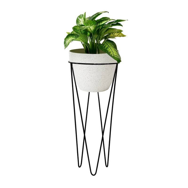 SUPORTE VASO TRIPÉ ALTO GRANDE PRETO