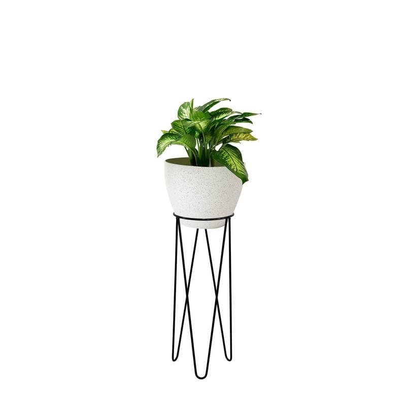SUPORTE VASO TRIPÉ ALTO PEQUENO PRETO