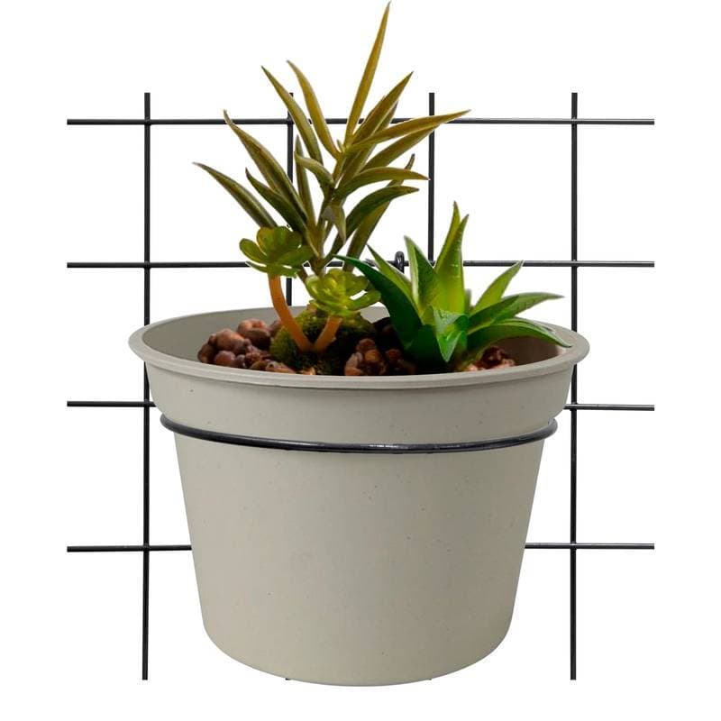 TRELIÇA VASO FLOREIRA PAINEL PRETA 9CM
