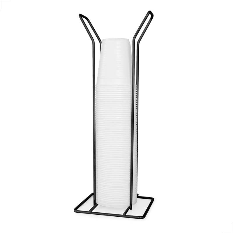 SUPORTE PORTA COPOS DESCARTÁVEIS CAFÉ 200ML PRETO