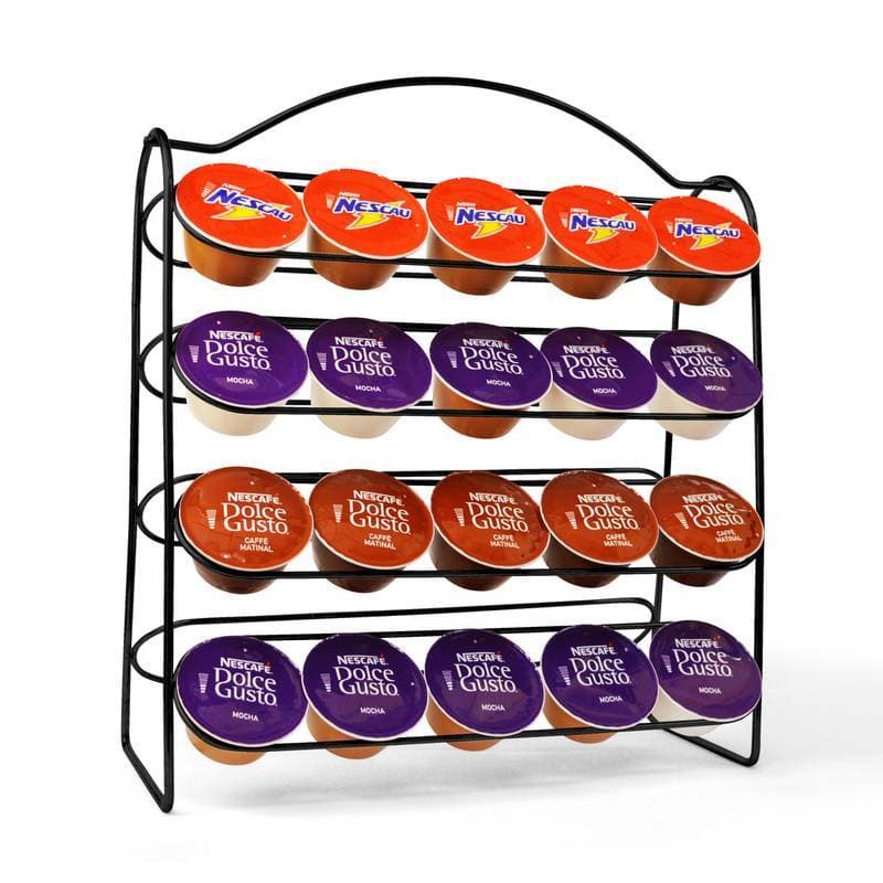 SUPORTE PORTA 40 CÁPSULAS DOLCE GUSTO PRETO