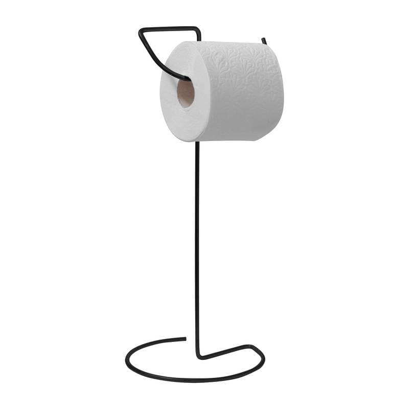 PORTA PAPEL HIGIÊNICO DE CHÃO SLIM PRETO
