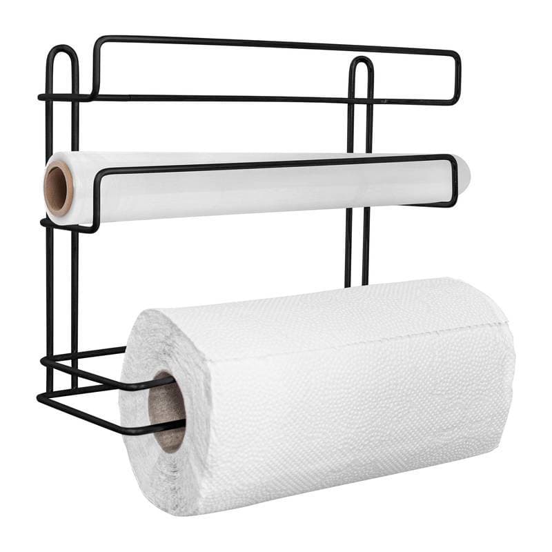 PORTA PAPEL TOALHA TRIPLO PRETO