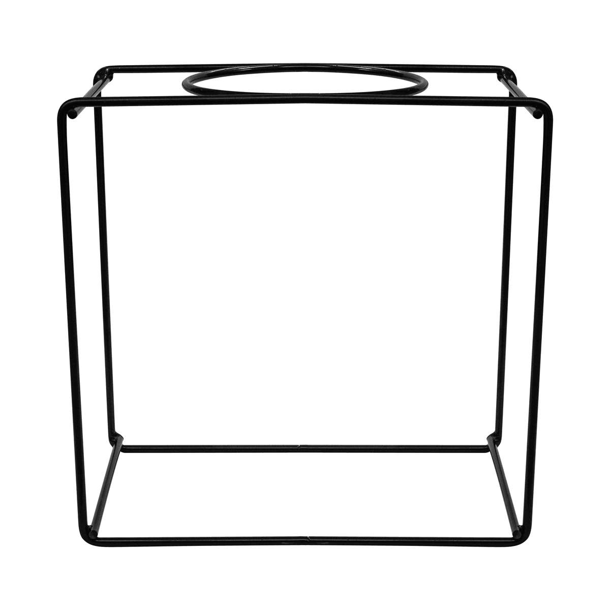 SUPORTE VASO QUADRADO PAREDE PRETO