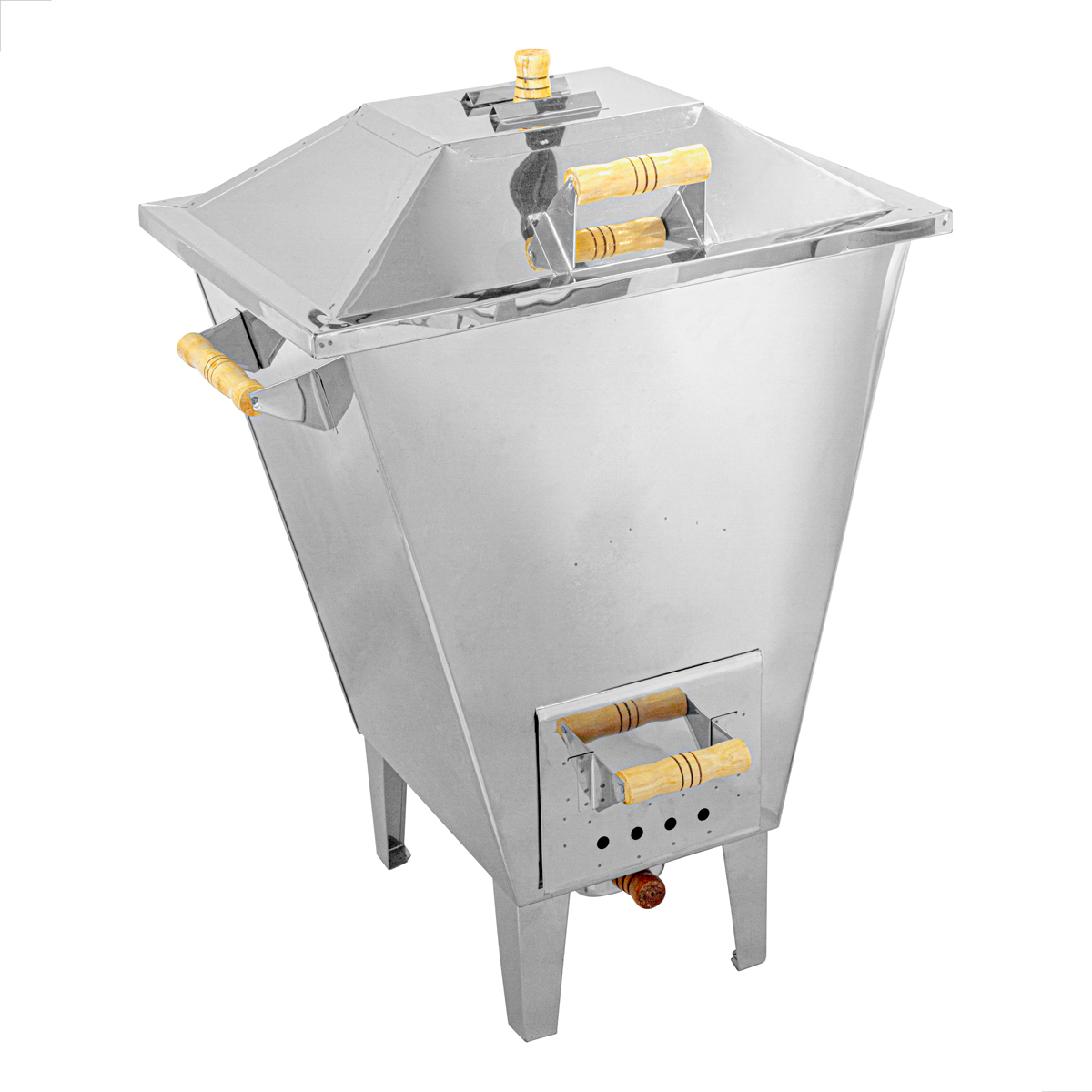 Churrasqueira Móvel Inox Plug Lar Bafo Grande Aço Inoxidável