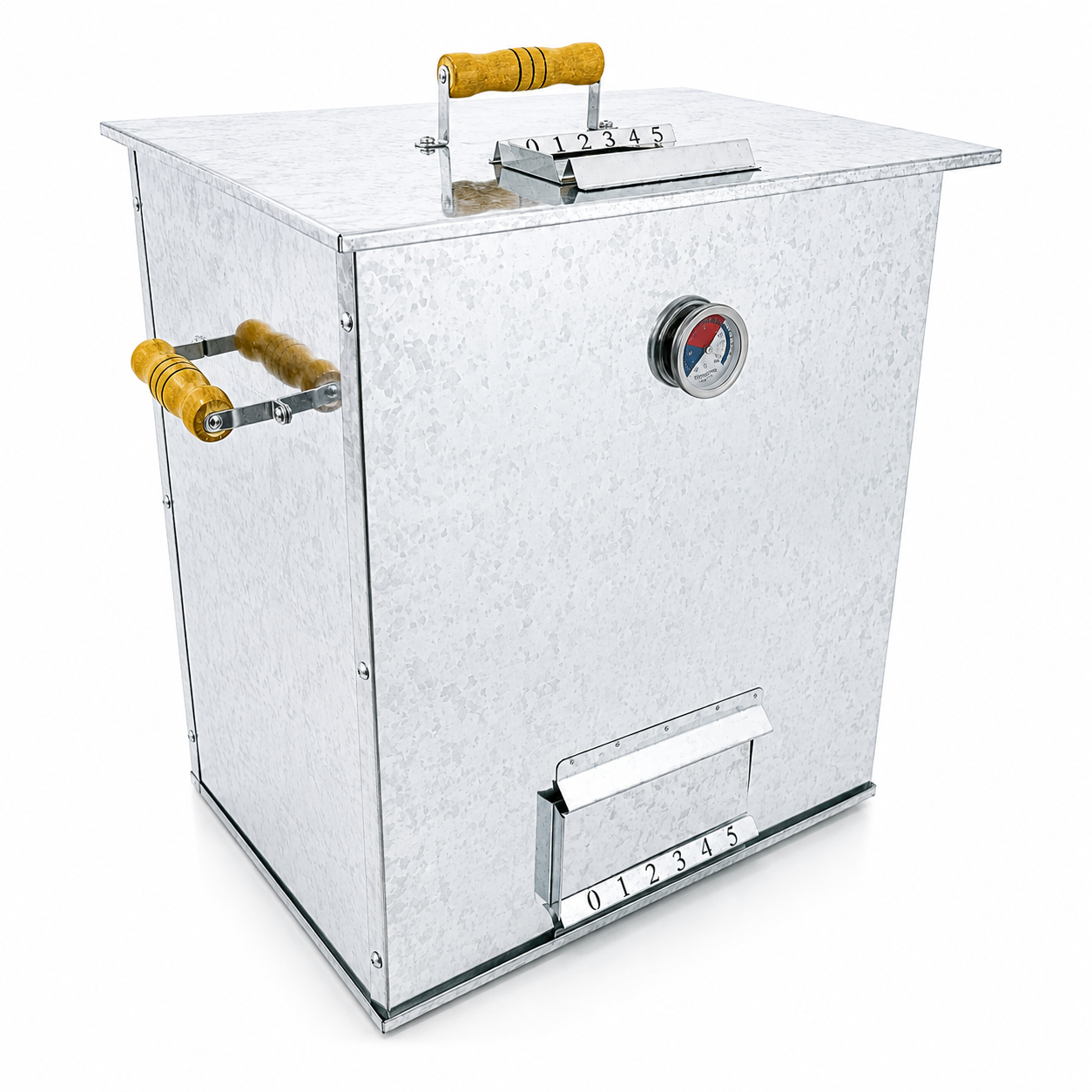 Defumador De Carnes Caseiro 7kg Aço Galvanizado C/ Termômetro