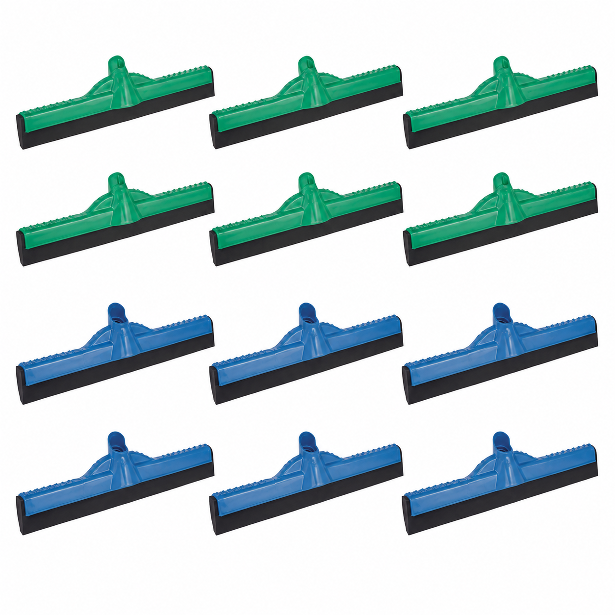 Kit 12 Rodo 30cm EVA Preto Sem Cabo Banheiro Limpeza