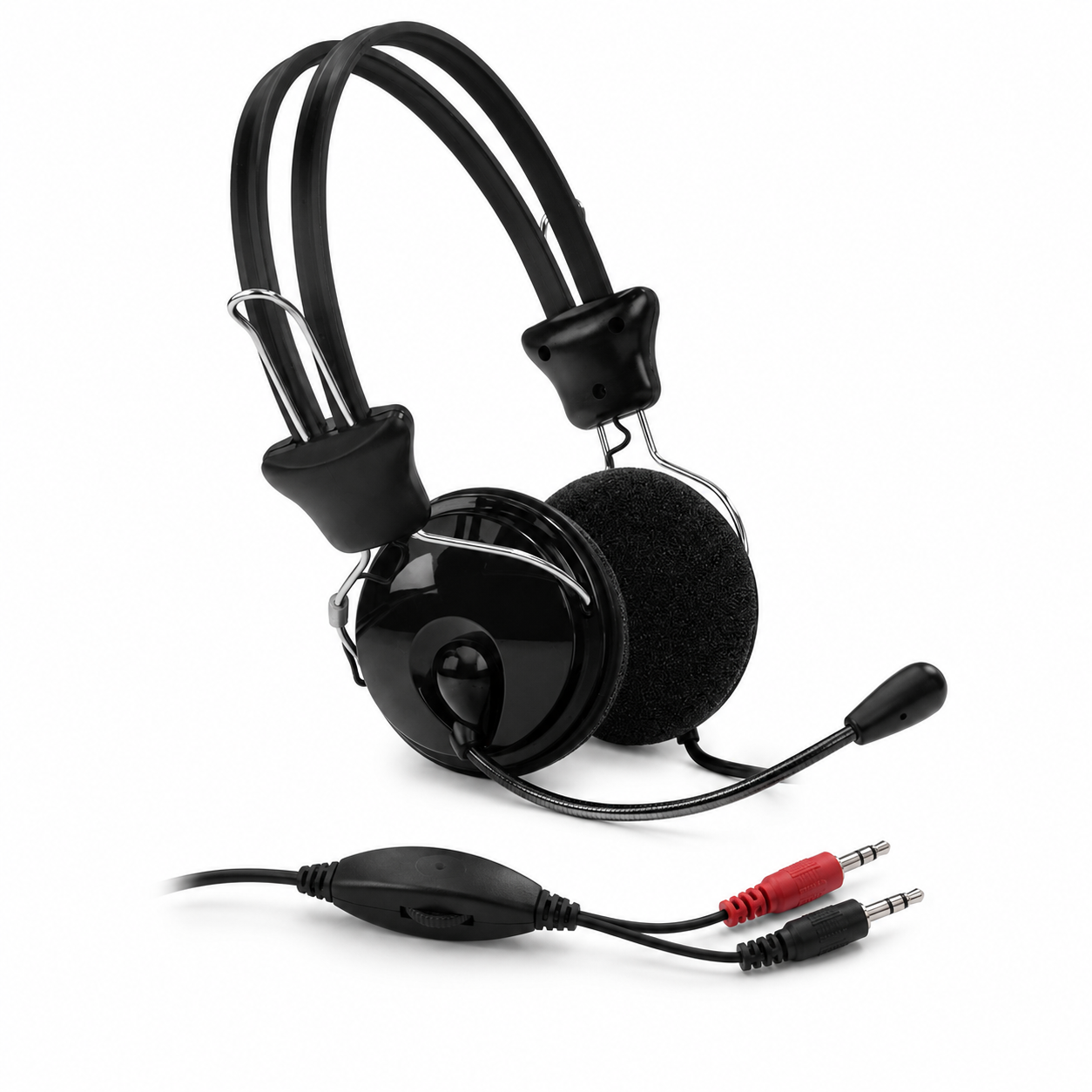 Headset Fone De Ouvido Com Microfone 2 P2 3,5mm Preto PC