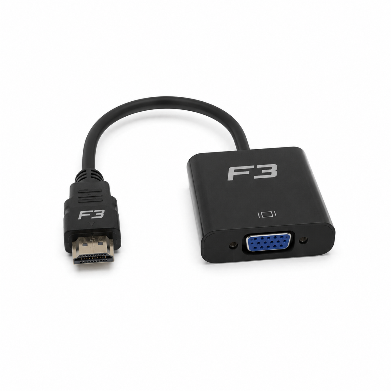 Adaptador Conversor HDMI para VGA F3 1080p Áudio P2 121